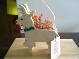 Pleasant Valley Designs Hand Crafted Reindeer Ornament New with Tag - Picture 1 of 3