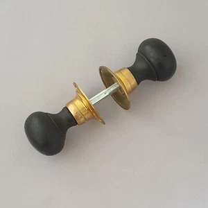 Period Ebonised Door Knobs - Picture 1 of 4