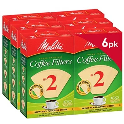 Melitta #2 Cone Coffee Filters, Natural Brown, 100  Assorted Colors , Sizes  - Image 1 of 4