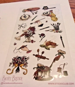 Stickii Sticker Sheet- Rachel Bostick- 3.5 x 6.5 Sheet - Picture 1 of 4