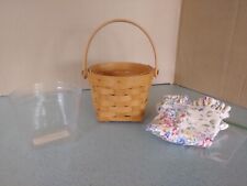 Longaberger 5" Measuring basket with plastic protector and spring floral liner