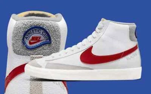 Nike Blazer Mid '77🔥Neu mit Karton Gr.8,5 Herren Freizeit Fitness Cross Training Schuhe weiß/rot - Bild 1 von 11
