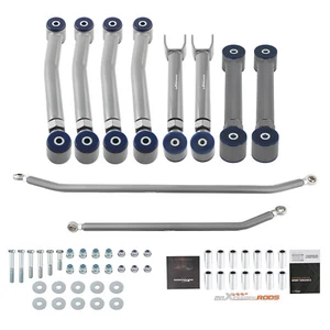 Front Rear Upper Lower Control Arms Steering Crossover Kit for Jeep Wrangler TJ - Picture 1 of 13