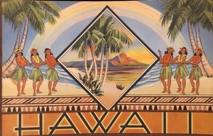 HAWAII PLAQUETTE TOURSTIQUE 1943 - Foto 1 di 6