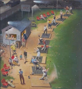 The Driving Range : John Falter : Archival Quality Art Print 13x19 - Picture 1 of 2