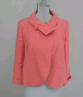 J.Crew womens size 4 linen blend salmon lined business jacket Blazer  - Image 1 of 4