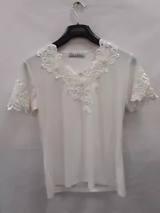 Pure & Natural Cream Embriodered Top Size Small - Picture 1 of 5