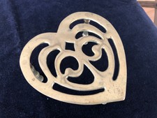 Vintage/Antique Heart shaped brass trivet