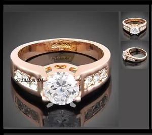 ANILLO DE ORO 18 KT LAMINADO PIEDRAS CITRINO PARA ANIVERSARIO,BODA,COMPROMISO - Imagen 1 de 2