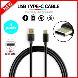 3X USB Type-C 6FT Cable Cord for Motorola Moto G Fast/G Power/G Stylus/G 5G Plus - Picture 1 of 7