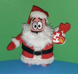 Spongebob's PATRICK CLAUS - 7" Santa Plush 2005, TY Beanie RETIRED - NEW w/ Tag  - Picture 1 of 6