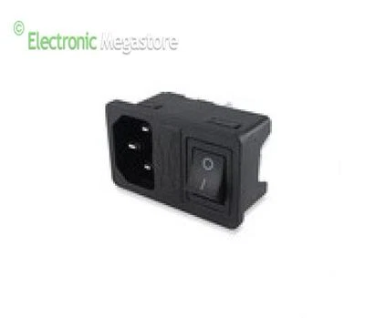 FLA-ELECTRONIC SPINA TRIPOLARE VDE DA PANNELLO 10A CON INTERRUTTORE E PORTA FUSIBILE