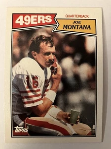 1987 Topps JOE MONTANA NFL Football Card #112 San Francisco 49ers Hall Of Fame - Picture 1 of 2