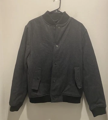 Chaqueta de bombardero Old Navy para hombre adulto mediana/carbón botón delantero usada en excelente estado Foto 1 de 4