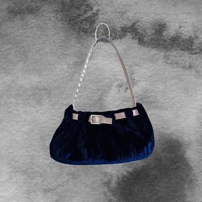 Victoria Secret Navy Velvet Shoulder Bag - Image 1 of 3