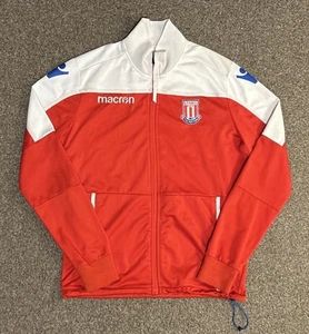 Stoke City Full Zip Macron Training Jacket, Medium, Very Good Condition - Picture 1 of 7