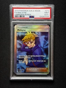 PSA 9 OC Pokemon Molayne #212 Legami Ininterrotti Full Art OFF CENTER ERROR POP 1! - Foto 1 di 2