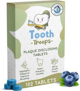 Plaque Enthüllungstabletten für Kinder & Erwachsene. 102 Stück. Heidelbeergeschmack. Getestet - Bild 1 von 12