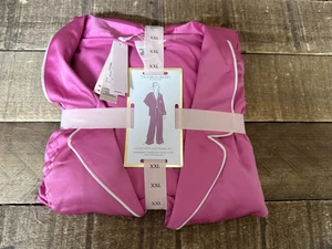 ⚡️Victoria's Secret Pyjama Set 2-teilig Langarm Rosa Satin XXL BESCHÄDIGT NEU⚡️ - Bild 1 von 2