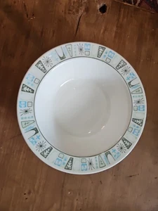 Taylor Smith Taylorstone Cathay MCM Atomic Starburst Serving Bowl 9 1/2" Vintage - Picture 1 of 14