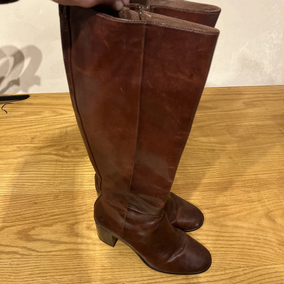 Botas FRYE vintage para mujer, tacón apilado de 3", hechas en EE. UU., talla 8 Foto 1 de 4