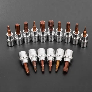 High Quality Material 3/8 Drive Hex Socket Bit Set H3 H10 For T55 Tool - Picture 1 of 48