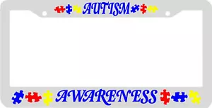 AUTISM AWARENESS puzzle License Plate Frame - Picture 1 of 1