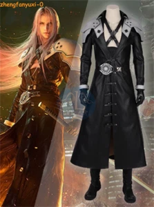 Final Fantasy VII Remake Sephiroth Disfraz Cosplay Hombres Rompevientos Zapatos Trajes - Imagen 1 de 22