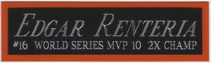 EDGAR RENTERIA SF Giants NAMEPLATE FOR YOUR AUTOGRAPHED Signed BASEBALL JERSEY - Picture 1 of 2