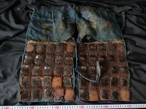 Authentic HAIDATE Japanese Antique SAMURAI YOROI Chain Armor EDO Era -g1028-2 - Picture 1 of 16