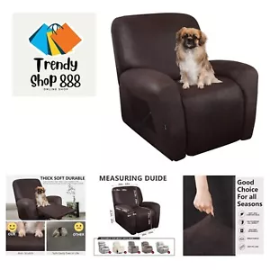 Recliner Chair Covers Leather Like, 4 Pieces Lazy Boy Recliner Cover for Recl... - Picture 1 of 8