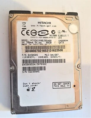 Disk Hard Internal 2.5 " Laptop Hitachi 80 GB - Image 1 of 3