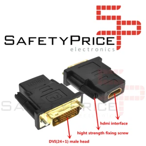 ADAPTADOR CONVERSOR HDMI HEMBRA A DVI (24 + 1) MACHO CONECTOR C-27 - Imagen 1 de 3