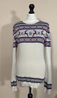 Fair Isle Slim Fit Christmas Jumper Winter Sweater Mens Size S After Ski