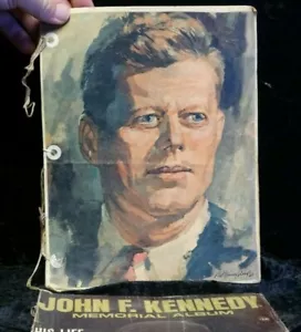 JFK Life Assassination Scrapbook Newspaper -Magazine Clippings LBJ 34 Page 1960s - Picture 1 of 7