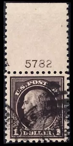 MOMEN: US BRIEFMARKEN #478 PLATTE EINZELN GEBRAUCHT PSE BEWERTET CERT VF/XF-85 SET #89537 - Bild 1 von 3