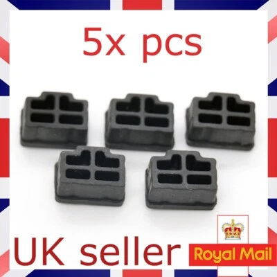 Ethernet Hub Port RJ45 Anti Dust Cover Cap Protector Plug Black 5pcs