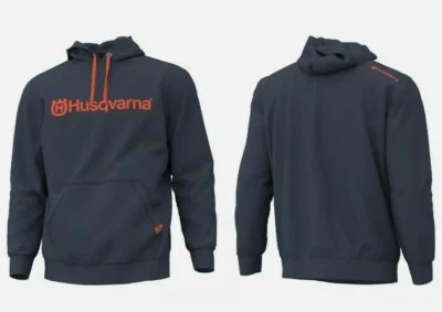 Husqvarna SPÅR (schwedisch für "Trail") marineblauer Pullover Hoodie Größe Herren Medium neu mit Etikett - Bild 1 von 4