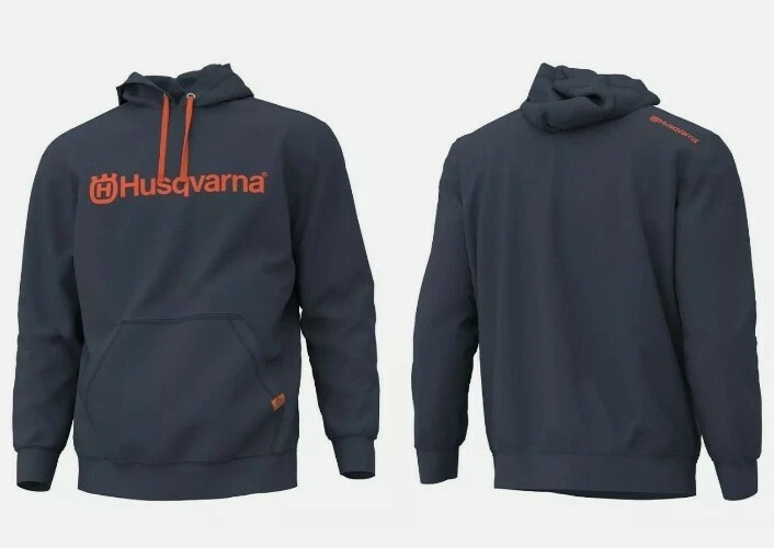 Husqvarna SPÅR (schwedisch für "Trail") marineblauer Pullover Hoodie Größe Herren Medium neu mit Etikett - Bild 1 von 4