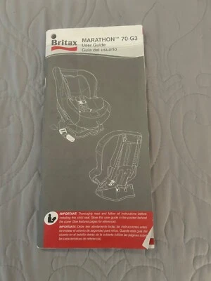 Britax Marathon 70-G3 Car Seat User Guide Instruction Manual Used - Image 1 of 3