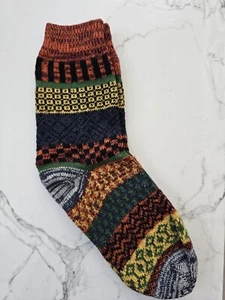 Bohemian | Granola orange yellow maximalist print Gorpcore tube socks - Picture 1 of 6