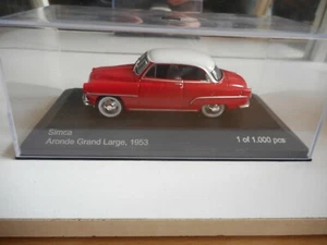 Whitebox Simca Aronde Grande Large 1953 in Red on 1:43 in Box - Foto 1 di 3