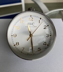 Iwc Schaffhausen Portuguese Table Clock 75 Years Anniversary. Novelty Clock Rare