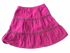 HANNA ANDERSSON ~Pink Corduroy TIERED SKIRT Girl's 110 cm/5 EUC - Picture 1 of 6