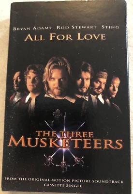 All for Love ~ 1993 Three Musketeers ~ Bryan Adams, Rod Stewart, Cassette single - Image 1 of 4