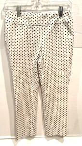Chicos So Slimming Black White Polka Dot Print Ankle Pant Chico 00 Women 2 Small - Picture 1 of 5