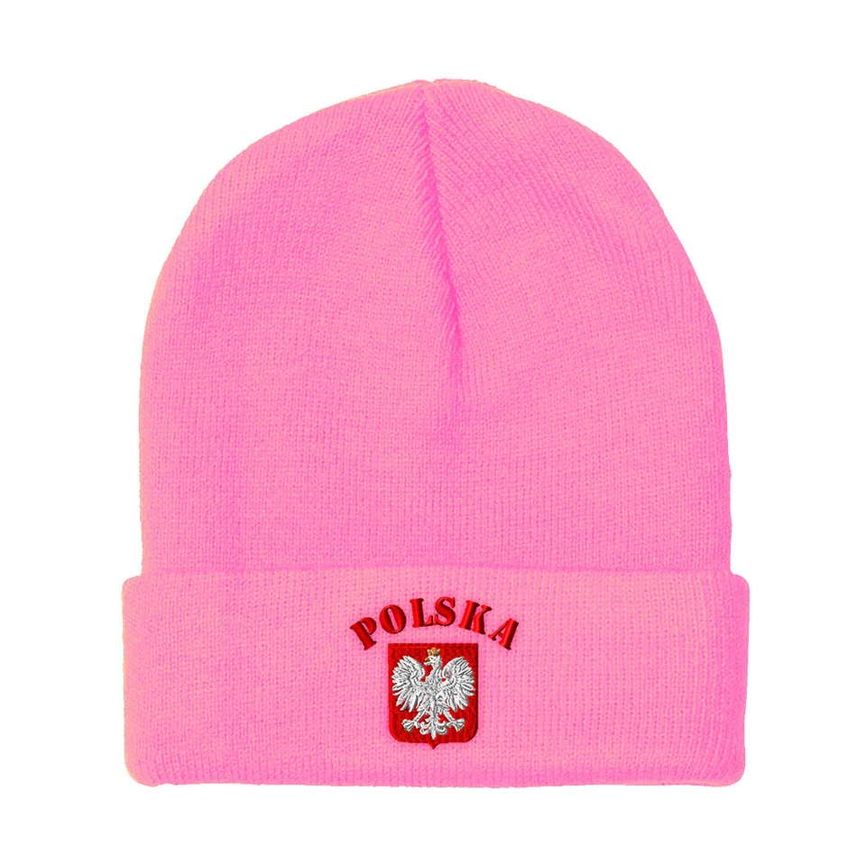 Gorros para Hombre Polonia Polska Sello Bandera Bordado Invierno Sombreros Mujeres Calavera Gorra Foto 1 de 1