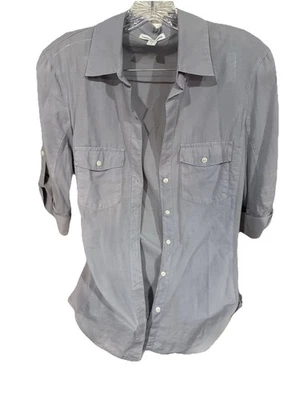 Camisa JAMES PERSE 100% Algodón Botón Gris Mujer’s Excelente Estado Talla 3 Foto 1 de 3