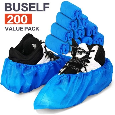 100 / 200pcs Disposable Shoes Covers Non-woven Non-Slip Resistant Dust proof - Image 1 of 4