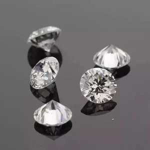 Certified 1 mm Round Cut CVD Diamond J Color I2 Clarity 25 Pcs Diamond Lot - Picture 1 of 8